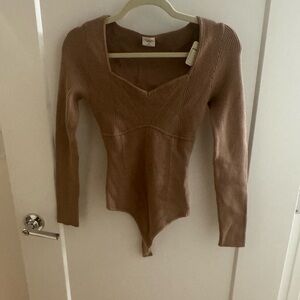 Abercrombie & Fitch Brown Sweetheart Bodysuit size medium